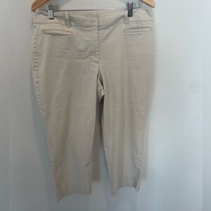 Talbots Pants The Perfect Crop size 12p Tan